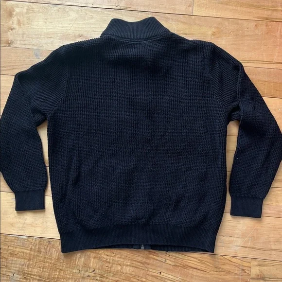 Denver Hayes Black Full-Zip Knit Sweater - Picture 9 of 11